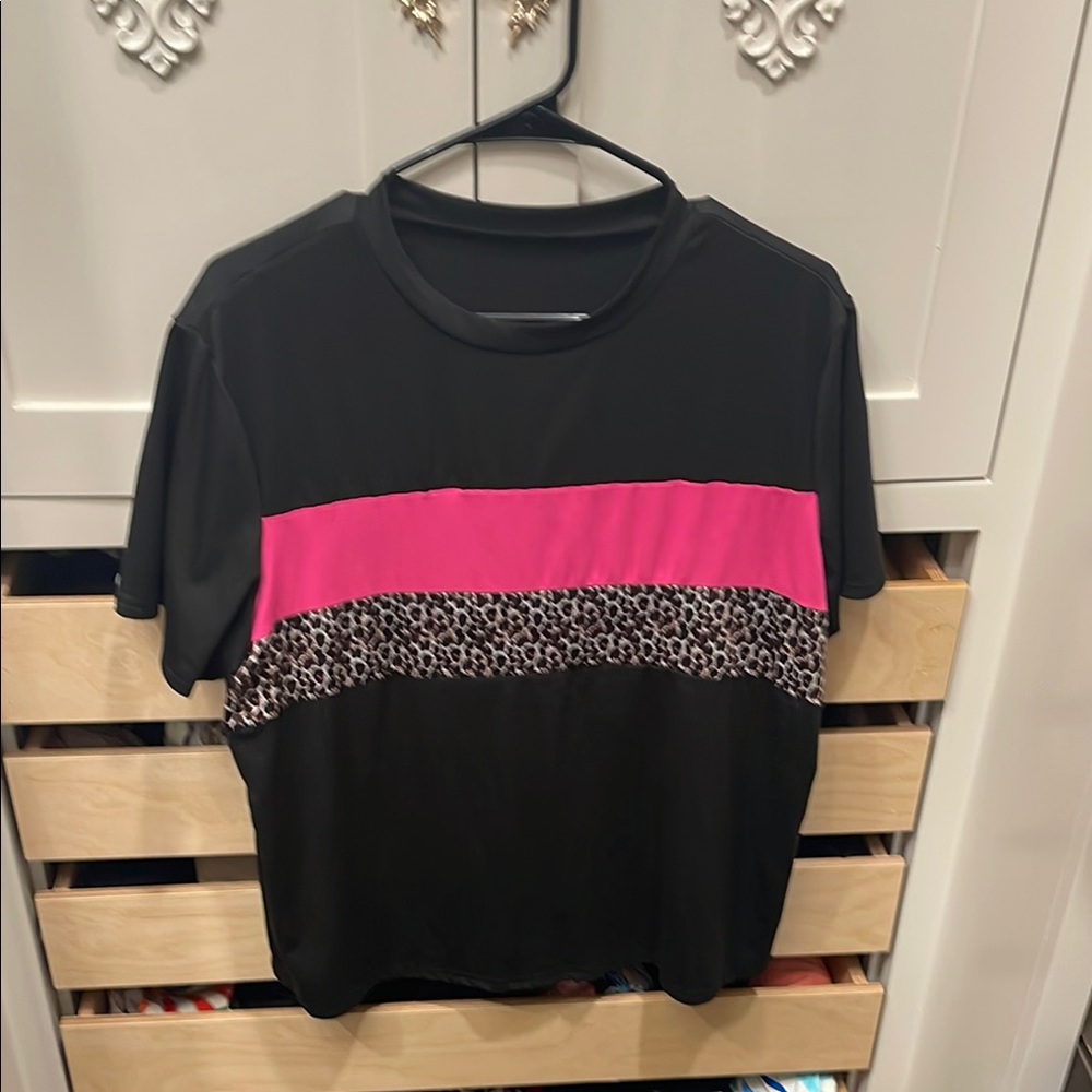 Black and Pink Women's Top